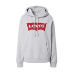 LEVI'S Sweater majica 'GRAPHIC STANDARD HOODIE GREYS' siva melange / karmin crvena