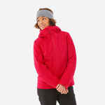 Skijaška jakna 500 topla i prozračna ženska crvena