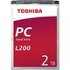 Toshiba L200 HDD, 2TB, SATA, SATA3, 5400rpm, 128MB cache, 2.5"