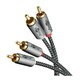 Kabel GOOBAY, 2x RCA (M) na 2x RCA (M), 2m, crni