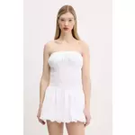 Haljina Hollister Co. boja: bijela, mini, ravna, KI359-5077