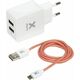 Xtorm Punjač - Uni 2xUSB - White - +MicroUSB cable 1m