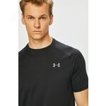 Majica kratkih rukava Tech SS Tee 2.0 Under Armour za muškarce, boja: crna - crna. Majica iz kolekcije Under Armour. Model izrađen od melanž pletenine.