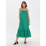 Green loose midi dress with straps ONLY Allie - Women's zelena
