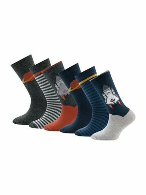 EWERS Čarape mornarsko plava / hrđavo smeđa / antracit siva / siva melange