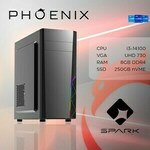 Phoenix stolno računalo Spark Y-231, Intel Core i3-14100, 8GB RAM, 250GB HDD/250GB SSD, Intel HD Graphics