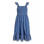 VILA Ljetna haljina 'MILLY' plavi traper / bijela