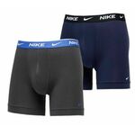 Bokserice Nike Everyday Cotton Stretch Boxer Brief 2P - anthracite/obsidian