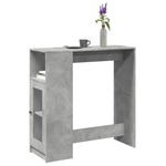 vidaXL Barski stol s držačima siva boja betona 101x40x103,5 cm drveni
