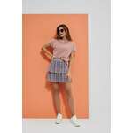 Mini skirt with ruffles siva