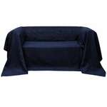 vidaXL Prekrivač za Kauč Mikro-fiber Tamno Plavo 270 x 350 cm