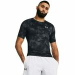 Under Armour UA HG Armour Printed Short Sleeve Black/White S Majica za fitnes