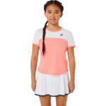 Majica kratkih rukava za djevojčice Asics Tennis Short Sleeve Top - guava/brilliant white