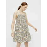 Creamy floral dress . OBJECT Jasia - Women bijela, smeđa, kremasta