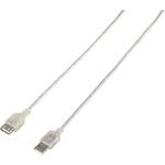 Renkforce USB kabel USB 2.0 USB-A utikač, USB-A utičnica 4.50 m prozirna