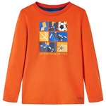 vidaXL Dječja majica s dugim rukavima narančasta 140