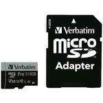 Verbatim Pro microsdxc kartica 512 GB UHS-Class 3 4K video podrška, a2 standard , uklj. sd-adapter, otporan na udarce, vodootporan
