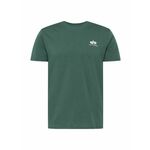 ALPHA INDUSTRIES Majica tamno zelena / bijela 7630435