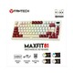 Tipkovnica FANTECH MAXFIT81 Royal Prince MK910, mehanička, smeđi switch, bežična, Bluetooth, US Layout, OLED Ekran, bijelo crvena