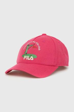 Pamučna kapa sa šiltom za bebe Fila boja: ružičasta
