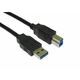 NaviaTec USB-278 - USB 3.0 A muški na B muški kabel, 1,8m, crni 28AWG 48X Braiding