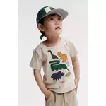 Dječja pamučna majica kratkih rukava Liewood Apia Placement Shortsleeve T-shirt boja: bež, s tiskom, LW19844