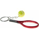 Privjesak za ključeve Mini Tennis Racket Keychain Ring - red