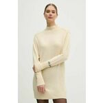 Haljina s primjesom vune Pepe Jeans HAZEL DRESS boja: bež, mini, ravna, PL953593
