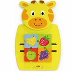 VIGA Montessori drvena manipulativna ploča žirafe