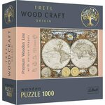 Wood Craft: Stara karta 1000 kom vrhunske drvene puzzle - Trefl