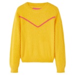 vidaXL Dječji pulover pleteni tamni oker 104
