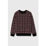 Dječja pamučna dukserica Guess boja: crna, s uzorkom, J4YQ06 KA6R4