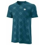 Muški teniski polo Wilson Power Seamless Henley III M - blue coral/white