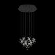 EGLO 390277 | Pianopoli-2 Eglo visilice svjetiljka jačina svjetlosti se može podešavati 15x LED 3600lm 3000K crno, kristal