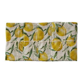 Set od 4 platnene salvete Linen Couture Lemons