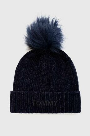 Dječja kapa Tommy Hilfiger boja: tamno plava