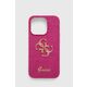 Guess GUHCP15LHG4SGU Apple iPhone 15 Pro hardcase Glitter Script Big 4G purple