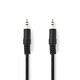 Kabel NEDIS audio stereo, 3.5mm (M) na 3.5mm (M), crni, 3m, polybag