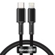 Baseus pleteni kabel visoke gustoće Type-C na Lightning, PD, 20 W, 1 m (crni)