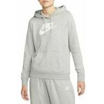 Ženski sportski pulover Nike Sportswear Club Fleece Logo Pullover Hoodie - dark grey heather/white