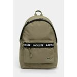 Ruksak Lacoste boja: zelena, veliki, s aplikacijom, NU4685NZ