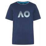 Majica za dječake Australian Open Kids T-Shirt AO Textured Logo - navy