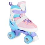 Spokey BUFF PRO Track klizaljke s podesivim svijetlim kotačima, ružičasto-plave, ABEC7, vel. 38-41