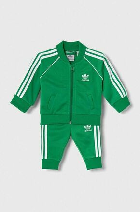 Trenirka za bebe adidas Originals boja: zelena - zelena. Trenirka za bebe iz kolekcije adidas Originals. Model izrađen od udobnog pletiva.