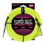 ERNIE BALL 6080 Neon Yellow, (pleteni) instrumentalni kabel kutni 3m
