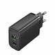 Vention 2-Port USB (A C) Wall Charger (18W 20W) EU-Plug, Black