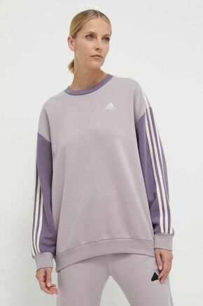 ADIDAS SPORTSWEAR Sportska sweater majica 'Essentials' lila / ljubičasta / bijela