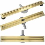 Tuš kanalica REA Neox Slim pro Brush Gold 90
