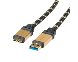 Roline GOLD USB3.0 kabel TIP A(M) - Micro B(M)