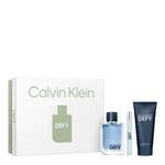 Calvin Klein Defy Set toaletna voda 100 ml + toaletna voda 10 ml + gel za tuširanje 100 ml za muškarce